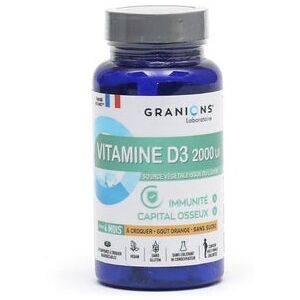 Granions Vitamine D3 2000 UI - Végétale, Immunité & Os - Publicité Granions Vitamine D3 2000 UI - Végétale, Immunité & Os - Publicité