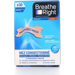 Breathe Right Bandelette Nasale Originel 30uts