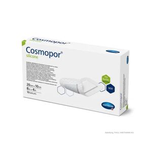 Cosmopor Silicone Pansement Absorbant Adhesif 20x10cm 10uts