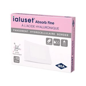 Ialuset Absorb Fine Pansement Hydrocellulaire 10x12cm 10uts