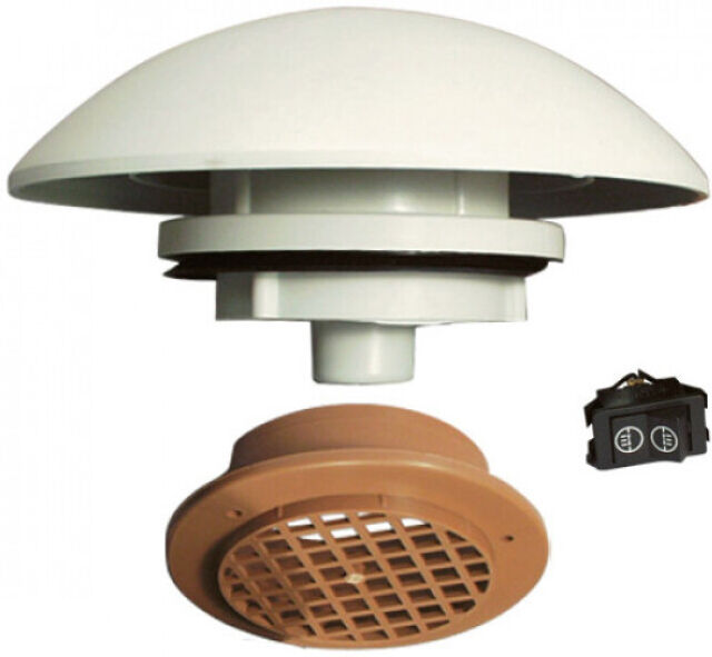 Polytrans Aérateur de toit électrique petit et moyen volume pour chien avec interrupteur Polytrans Aérateur de toit électrique petit et moyen volume pour chien avec interrupteur