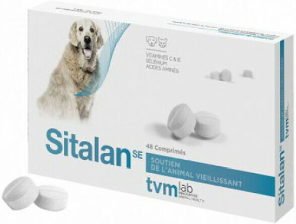 TVM Sitalan SE Compléments alimentaires anti-vieillissement pour chiens et chats Boîte de 48 Comprimés TVM Sitalan SE Compléments alimentaires anti-vieillissement pour chiens et chats Boîte de 48 Comprimés