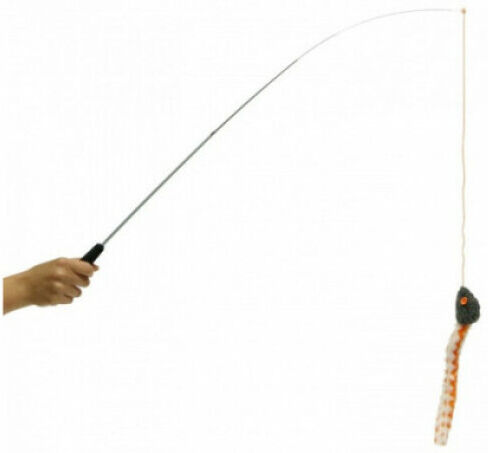 Anka Canne à pêche pour chat avec souris sonore Anka télescopique Anka Canne à pêche pour chat avec souris sonore Anka télescopique