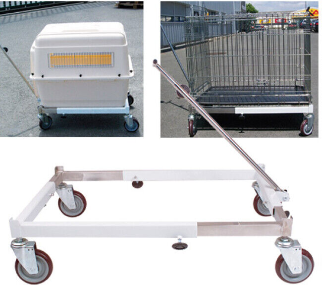 Polytrans Chariot universel réglable pour transport de cages animalières Polytrans Chariot universel réglable pour transport de cages animalières