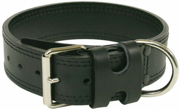 Difac Collier cuir de travail large chien T3 Noir Difac Collier cuir de travail large chien T3 Noir