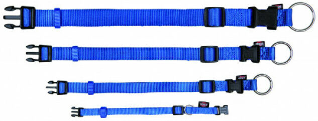 Trixie Collier Trixie Premium en nylon bleu Taille S–M Largeur 15 mm Longueur 30/45 cm