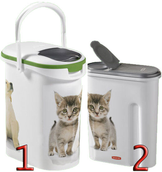 Curver Container verseuse croquette décor chat Petlife - 10 L