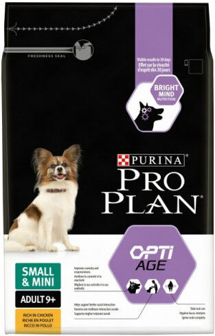 Proplan Croquettes pour chien adulte 9+ ans petite race Pro Plan Opti Age Sac 3 kg Proplan Croquettes pour chien adulte 9+ ans petite race Pro Plan Opti Age Sac 3 kg