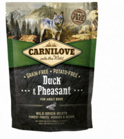 Carnilove Croquettes pour chien adulte Carnilove canard & faisan Sac 1,5 kg Carnilove Croquettes pour chien adulte Carnilove canard & faisan Sac 1,5 kg