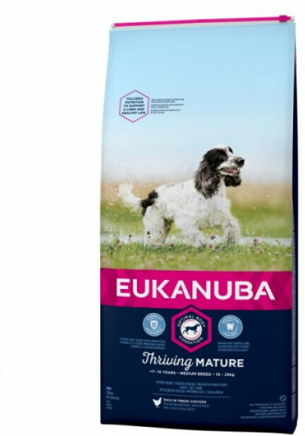 Eukanuba Croquettes pour chien mature senior race moyenne Eukanuba Sac 3 kg Eukanuba Croquettes pour chien mature senior race moyenne Eukanuba Sac 3 kg