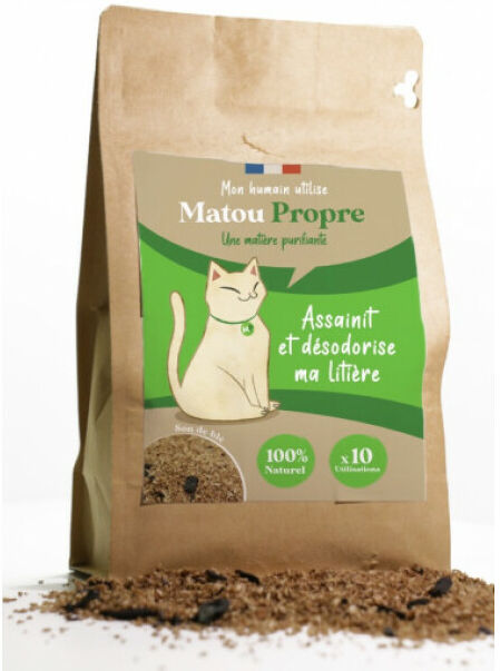 Matou Propre Désodorisant et assainissant naturel de litière Matou Propre - 300 g pour 10 utilisations Matou Propre Désodorisant et assainissant naturel de litière Matou Propre - 300 g pour 10 utilisations