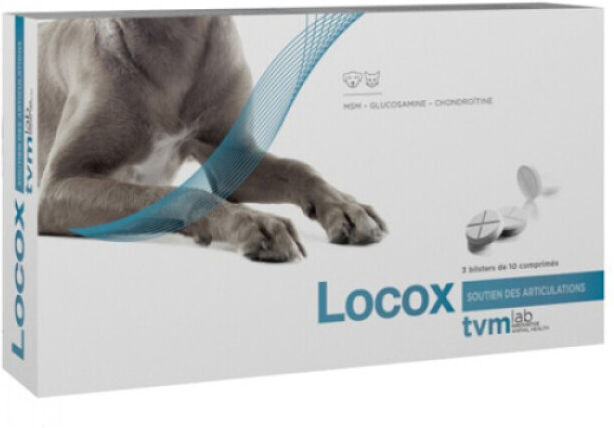 TVM Locox chien et chat souffrant d'arthrose et arthrite bte de 30 comprimés