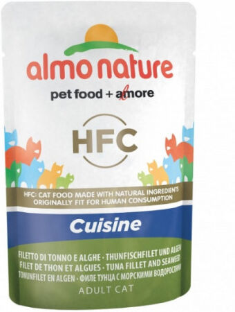 Almo Nature Pâtée pour chat HFC Cuisine Almo Nature - Lot de 6 pochons 55 g Filet de thon et algues Almo Nature Pâtée pour chat HFC Cuisine Almo Nature - Lot de 6 pochons 55 g Filet de thon et algues