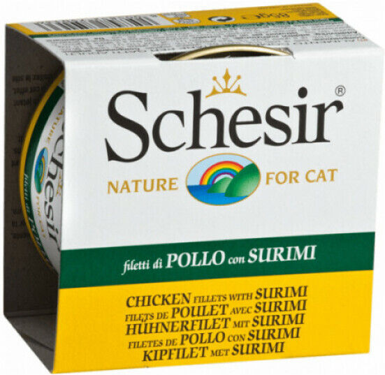 Schesir Pâtée en gelée pour chat Schesir - Boîte 85 g Thon avec crevettes Schesir Pâtée en gelée pour chat Schesir - Boîte 85 g Thon avec crevettes