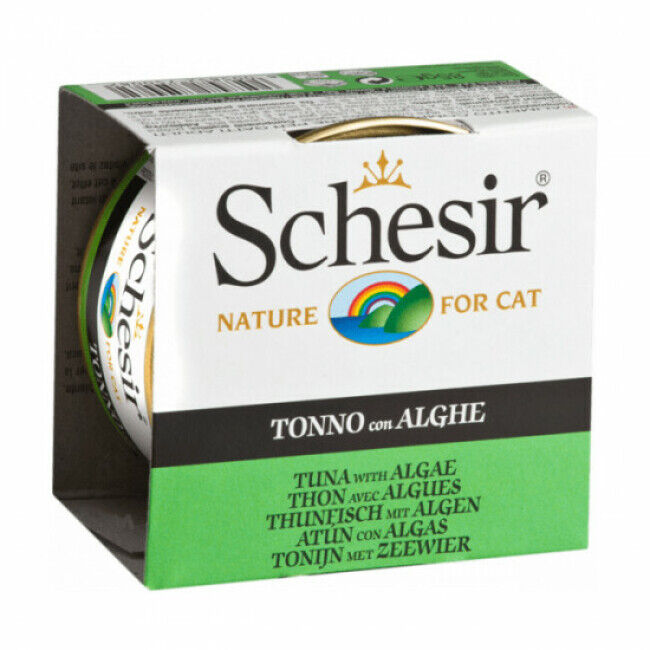 Schesir Pâtée en gelée pour chat Schesir - Boîte 85 g Thon avec surimi