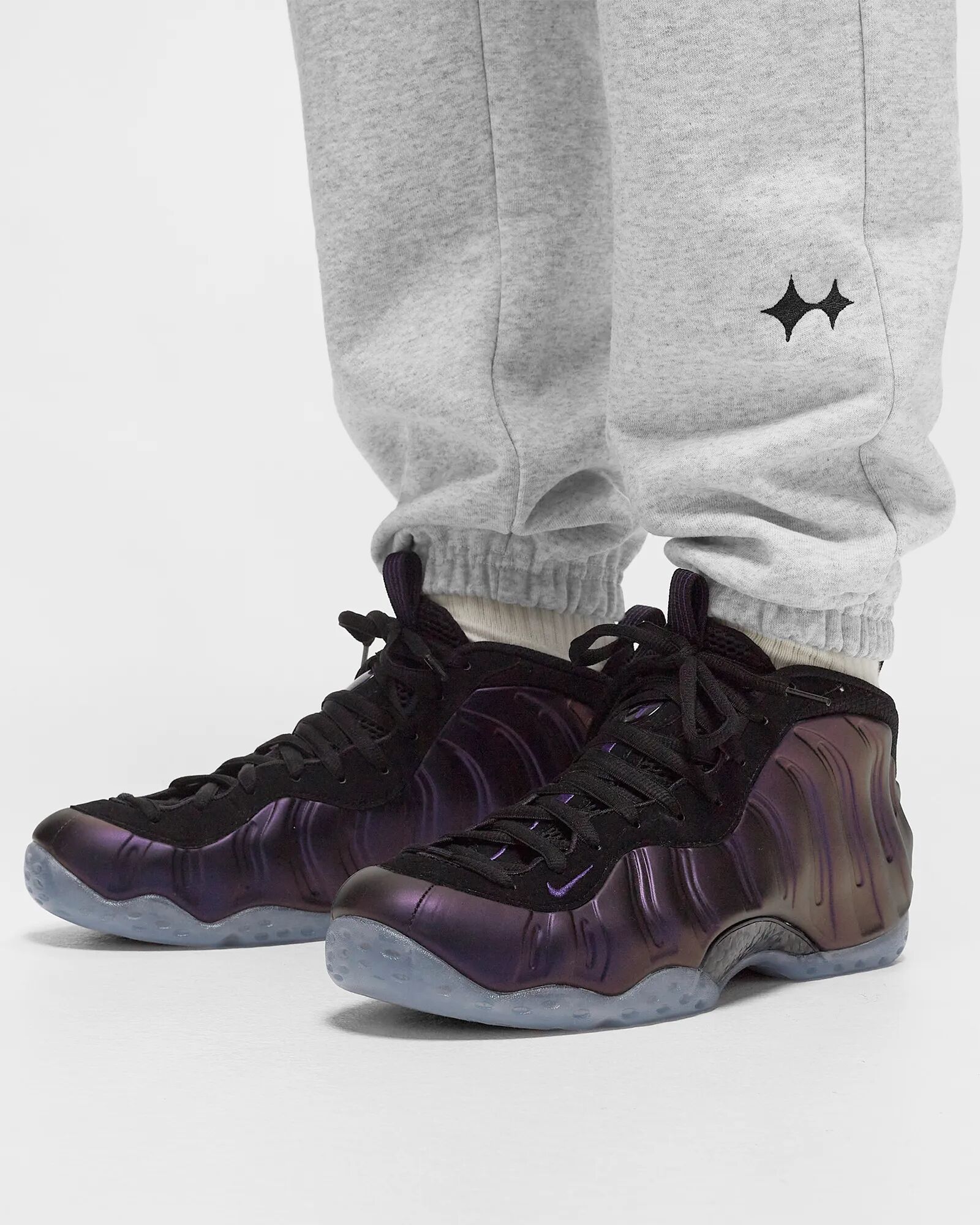 Nike AIR FOAMPOSITE ONE 'EGGPLANT' men Basketball High-& Midtop black en taille:42