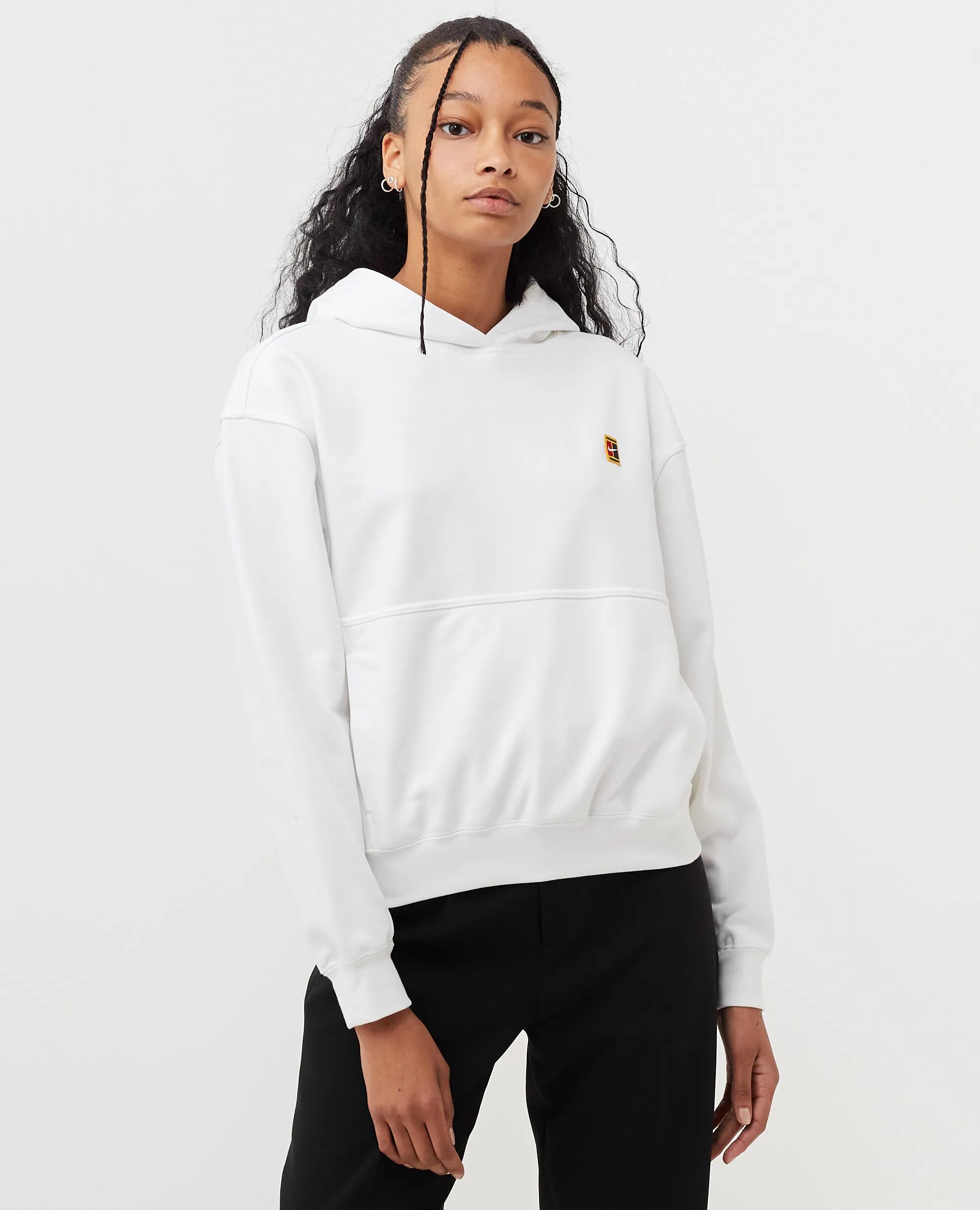 Nike WMNS NikeCourt Fleece Tennis Hoodie women Hoodies white en taille:L