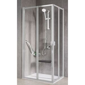 Novellini Cabine de douche retractable avec 2 cotes replies librement plies 2A Bianchi 