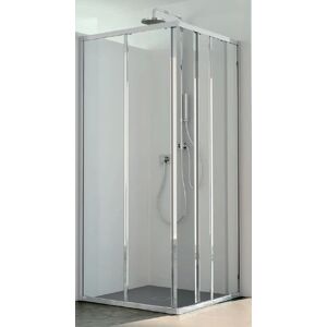 CSA Box Doccia Boîte de douche Jade A.2FS 60x60 ouverture porte coulissante - blanc - transpare