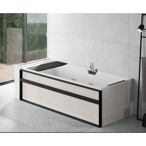 Novellini Divina 170x70 Hydro Baignoire Hydro avec panneaux a cadre Bianco Rigato