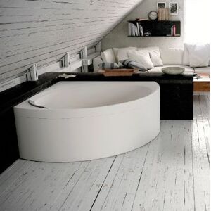 Novellini Divina C Whirlpool Baignoire d'hydromassage 140x140 - Blanc doux - Avec robinets