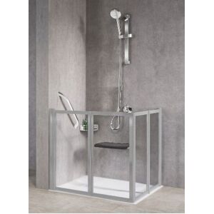 Novellini Cabine de douche retractable avec 2 cotes replies librement plies 2A Acrylique