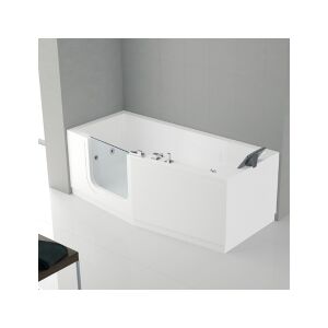 Novellini Iris Hydro Plus 160x70 / 80 baignoire avec porte Hydromassage - Droit - AVEC TAP