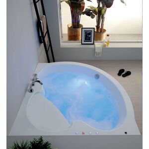 Colacril Bain a remous Whirlpool Fantasy 135x135 en 5 couleurs AVEC TAPS Blanc brilla