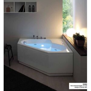 Colacril Bain a remous Whirlpool Diamante 150x100 en 5 couleurs AVEC TAPS Blanc brill