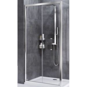 Novellini Boîte de douche Porte de douche Rose Rouge Rose S 85 - chrome - Sérigraphie Rose