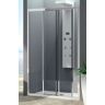 CSA Box Doccia Porte de Douche Coulissante 3 Portes Amelia F2S 75 - Argent satiné - acrylique