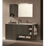 RAB ARREDOBAGNO Salle de bain mobile Zecchino avec porte lave-linge cm 165 - Polvere Opaco - Nev