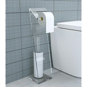 Petrozzi Porte rouleau de papier toilette et brosse de toilette Eco 3 en Plexiglas en 18
