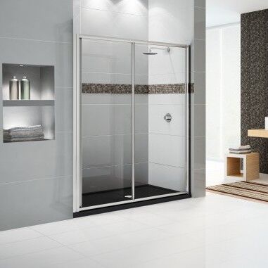 Novellini Star 2P 110 Cabine de douche à porte coulissante - 108/114 - Verre de sérigraphi Novellini Star 2P 110 Cabine de douche à porte coulissante - 108/114 - Verre de sérigraphi