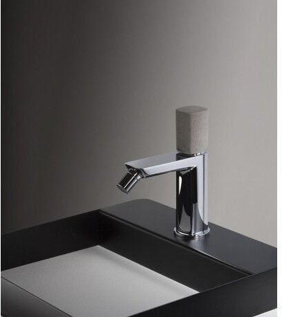 Ritmonio Mélangeur bidet haptique avec poignée en ciment - AVEC 1-1 / 4 PILIER - brossé Ritmonio Mélangeur bidet haptique avec poignée en ciment - AVEC 1-1 / 4 PILIER - brossé