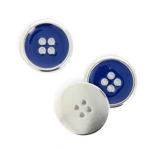 Boutons métal argent et marine 25 mm - MT - Mondial Tissus - Publicité Boutons métal argent et marine 25 mm - MT - Mondial Tissus - Publicité