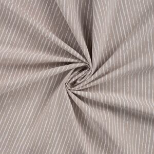 Tissu popeline coton imprimé rayure crayonnée beige - Mondial Tissus - Publicité Tissu popeline coton imprimé rayure crayonnée beige - Mondial Tissus - Publicité