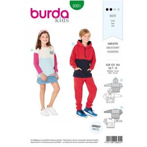 Patron Burda 9301 Sweat-shirt – hoodie enfant avec ou sans capuche - de 7 à 14/16 ans - Burda - Mondial Tissus - Publicité Patron Burda 9301 Sweat-shirt – hoodie enfant avec ou sans capuche - de 7 à 14/16 ans - Burda - Mondial Tissus - Publicité