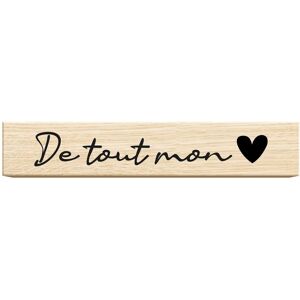 Tampons en bois rectangle inscription "De tout mon cœur" - Aladine - Mondial Tissus - Publicité Tampons en bois rectangle inscription "De tout mon cœur" - Aladine - Mondial Tissus - Publicité
