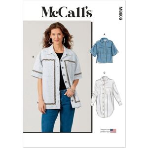 McCalls Patron M8606H5 chemise ample pour femme du 34 au 42 - Mc Call's - McCall's - Mondial Tissus - Publicité McCalls Patron M8606H5 chemise ample pour femme du 34 au 42 - Mc Call's - McCall's - Mondial Tissus - Publicité