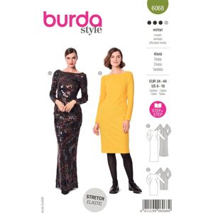 Patron Burda 6068 - robe de soirée ajustée femme - Burda - Mondial Tissus - Publicité Patron Burda 6068 - robe de soirée ajustée femme - Burda - Mondial Tissus - Publicité