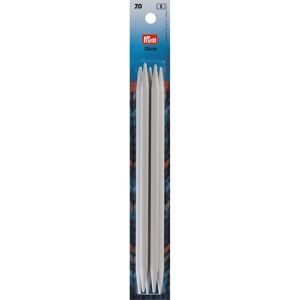Aiguilles à tricoter Prym gris perle à pointes doubles - Publicité Aiguilles à tricoter Prym gris perle à pointes doubles - Publicité