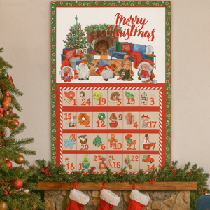 Panneau calendrier de l'Avent cosy - MT - Mondial Tissus - Publicité Panneau calendrier de l'Avent cosy - MT - Mondial Tissus - Publicité