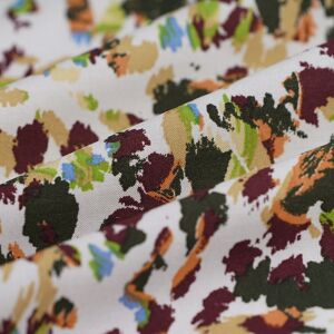 Tissu popeline viscose pinceau multicolore blanc - Mondial Tissus - Publicité Tissu popeline viscose pinceau multicolore blanc - Mondial Tissus - Publicité