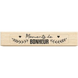 Tampons en bois rectangle inscription "Moments de bonheur" - Aladine - Mondial Tissus - Publicité Tampons en bois rectangle inscription "Moments de bonheur" - Aladine - Mondial Tissus - Publicité