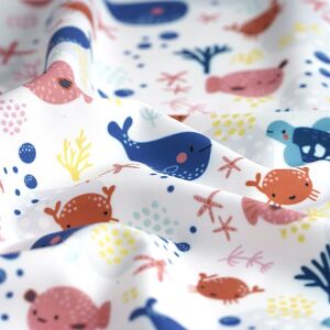 Tissu maillot de bain poissons crabes - Mondial Tissus - Publicité Tissu maillot de bain poissons crabes - Mondial Tissus - Publicité
