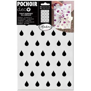 Pochoir décoration imprimé gouttes 20x30cm - Aladine - Mondial Tissus - Publicité Pochoir décoration imprimé gouttes 20x30cm - Aladine - Mondial Tissus - Publicité