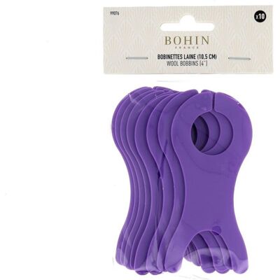 Lot de 10 bobinettes laines 10,5cm - Bohin - Bohin - Mondial Tissus - Publicité Lot de 10 bobinettes laines 10,5cm - Bohin - Bohin - Mondial Tissus - Publicité