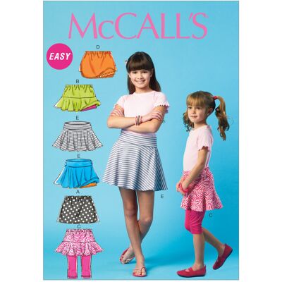 Jupe pour enfants McCall's 6918CHJ - Jersey extensible ou coton - Publicité Jupe pour enfants McCall's 6918CHJ - Jersey extensible ou coton - Publicité