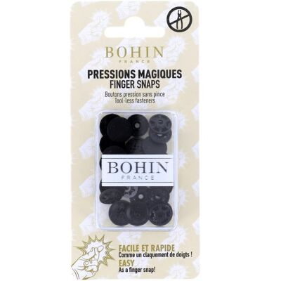 Boutons pression magiques 13mm noir x8 - Bohin - Publicité Boutons pression magiques 13mm noir x8 - Bohin - Publicité